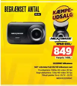 Power 222XRWC bilkamera NBDVR222XRWC tilbud