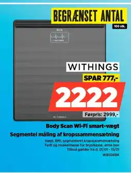 Power Body Scan Wi-Fi smart-vægt WBS08BK tilbud