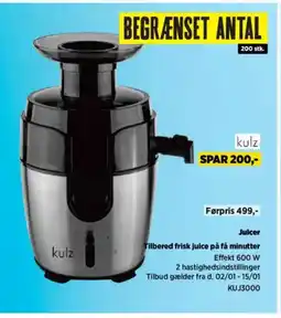 Power Kulz Juicer KUJ3000 tilbud