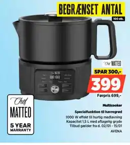 Power CHEF MATTEO Multicooker AVENA tilbud