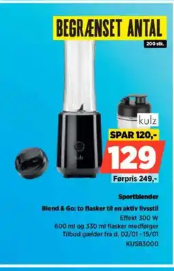 Power Kulz Sportblender KUSB3000 tilbud