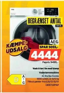 Power AEG Vasketørremaskine LWR724P16P tilbud