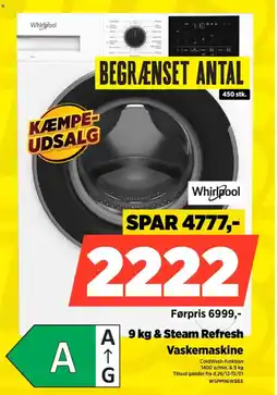 Power Whirlpool Vaskemaskine WSPM96WBEE tilbud