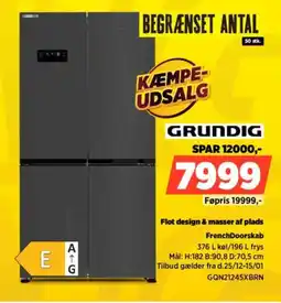 Power GRUNDIG FrenchDoorskab GQN21245XBRN tilbud