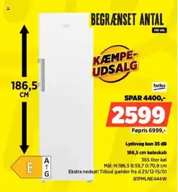 Power Beko 186,5 cm køleskab B1PMLNE444W tilbud
