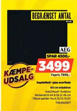 Power AEG 60 cm induktion TO641A00IT tilbud