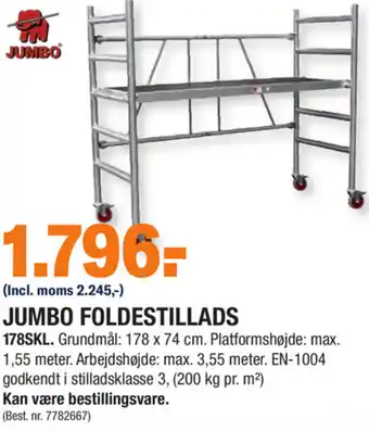 Stark Jumbo Foldestillads 178KL tilbud