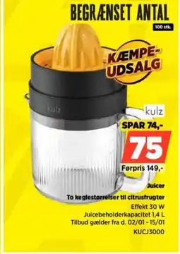 Power Kulz Juicer KUCJ3000 tilbud