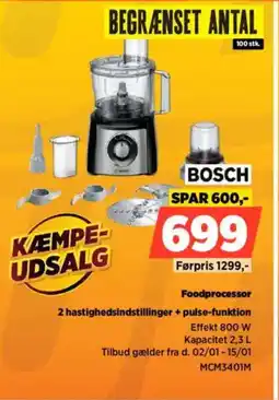Power BOSCH Foodprocessor MCM3401M tilbud
