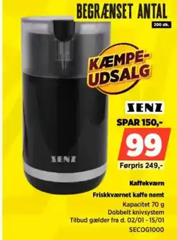 Power SENZ Kaffekværn SECOG1000 tilbud