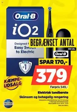 Power Oral-B Elektrisk tandbørste ORALBIO2NBTC tilbud