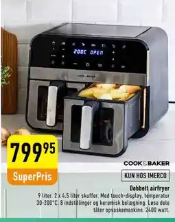 Imerco Dobbelt airfryer tilbud