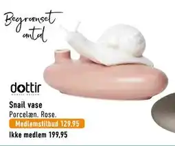 Imerco Snail vase tilbud