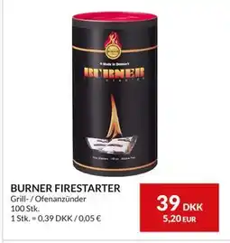Nielsen's Discount BURNER FIRESTARTER tilbud