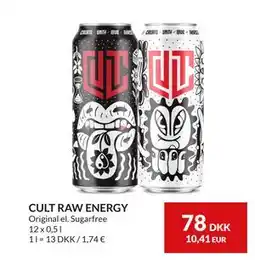 Nielsen's Discount CULT RAW ENERGY tilbud