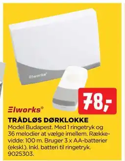 jem & fix TRÅDLØS DØRKLOKKE tilbud