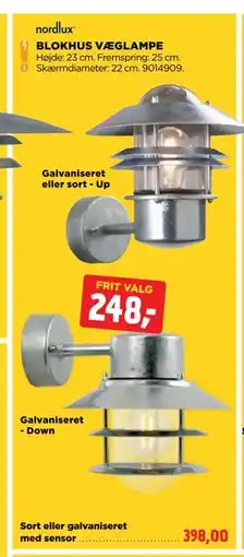 jem & fix BLOKHUS VÆGLAMPE tilbud