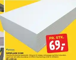 jem & fix GIPSPLADE 13 MM tilbud