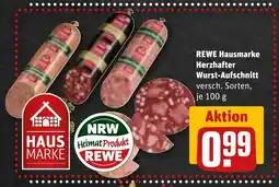 REWE DE REWE Hausmarke Herzhafter Wurst-Aufschnitt tilbud