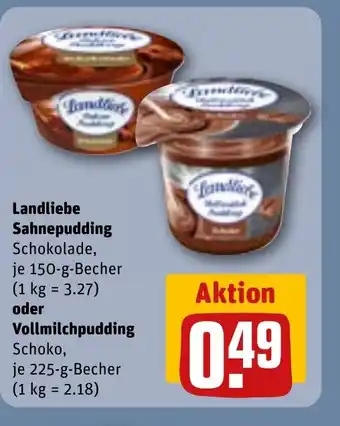 REWE DE Landliebe Sahnepudding oder Vollmilchpudding tilbud