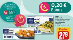 REWE DE Frosta Schlemmerfilet oder Fischstäbchen tilbud