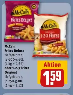 REWE DE McCain Frites Deluxe oder 1-2-3 Frites Original tilbud