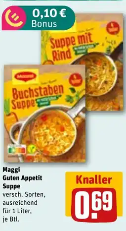 REWE DE Maggi Guten Appetit Suppe tilbud