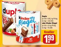 REWE DE Duplo oder Kinder Riegel tilbud