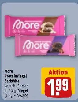 REWE DE More Proteinriegel Satisbite tilbud