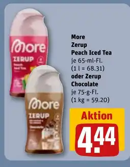 REWE DE More Zerup Peach Iced Tea oder Zerup Chocolate tilbud