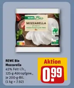 REWE DE REWE Bio Mozzarella tilbud