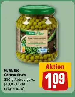 REWE DE REWE Bio Gartenerbsen tilbud