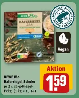 REWE DE REWE Bio Haferriegel Schoko tilbud
