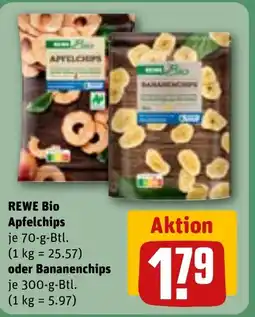 REWE DE REWE Bio Apfelchips oder Bananenchips tilbud