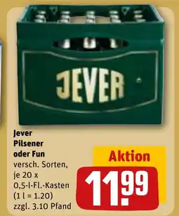 REWE DE Jever Pilsener oder Fun tilbud