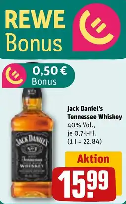 REWE DE Jack Daniel's Tennessee Whiskey tilbud