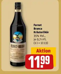 REWE DE Fernet Branca Kräuterlikör tilbud