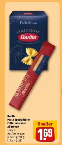 REWE DE Barilla Pasta Spezialitäten Collezione oder Al Bronzo tilbud