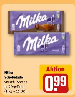 REWE DE Milka Schokolade tilbud