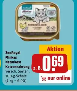 REWE DE ZooRoyal Minkas Naturkost Katzennahrung tilbud