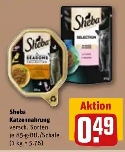 REWE DE Sheba Katzennahrung tilbud