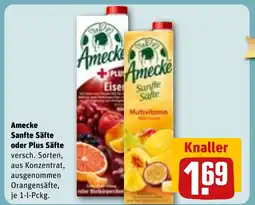 REWE DE Amecke Sanfte Säfte oder Plus Säfte tilbud