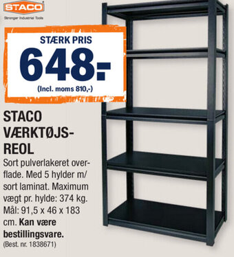 Stark Staco Værktøjs Reol tilbud