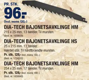 Dia Tech Bajonetsavklinge Hm