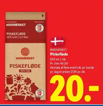 MADVÆRKET Piskefløde