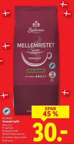 Lidl BELLAROM Formalet kaffe tilbud