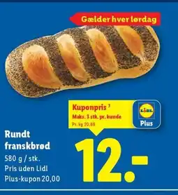 Lidl Rundt franskbrød tilbud