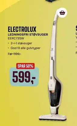 Skousen ELECTROLUX LEDNINGSFRI STØVSUGER EERC73SW tilbud