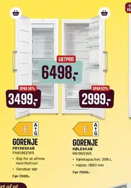 Skousen FRYSESKAB + KØLESKAB tilbud