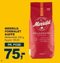 Let-Køb MERRILD FORMALET KAFFE tilbud